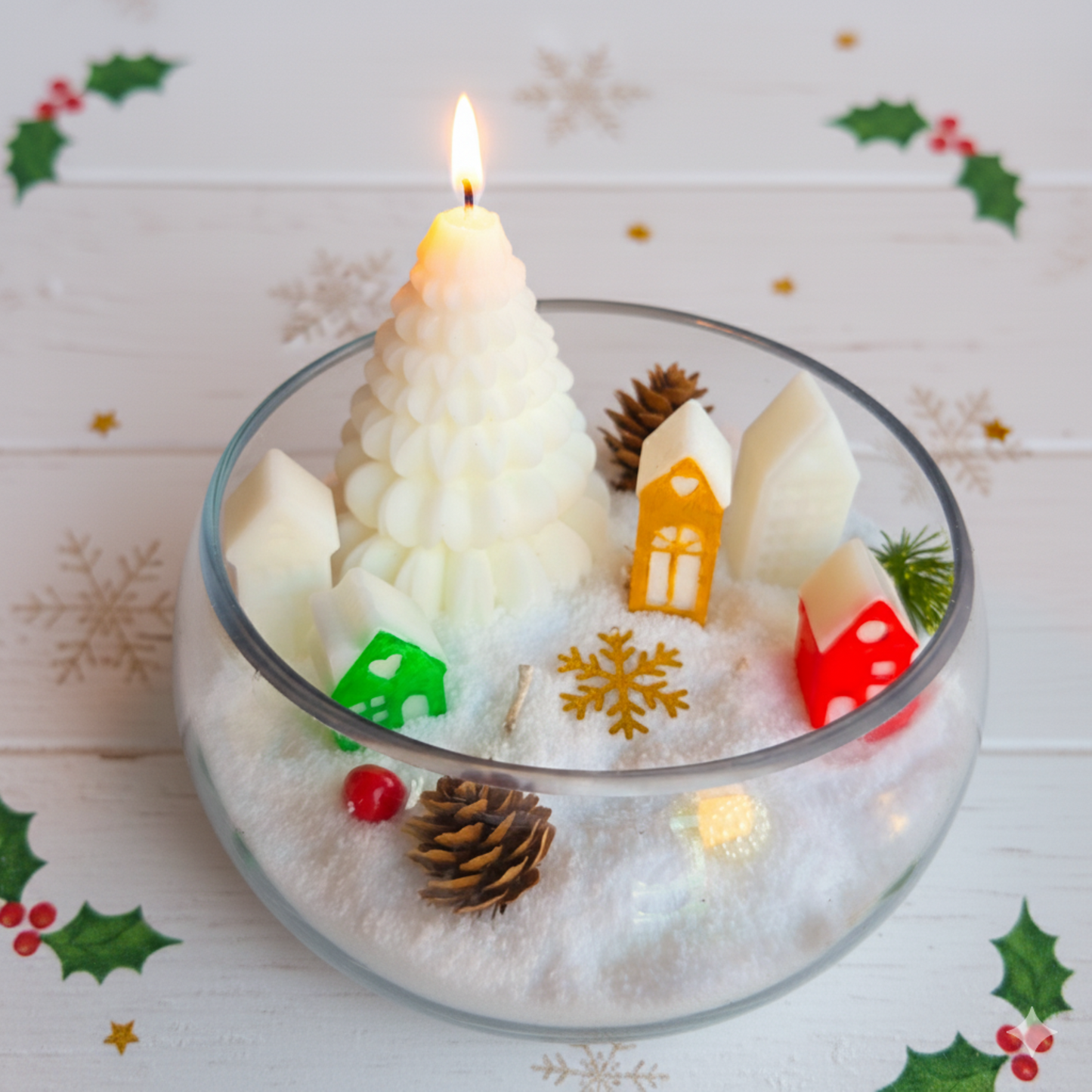 Christmas Theme Centerpiece Candle 4