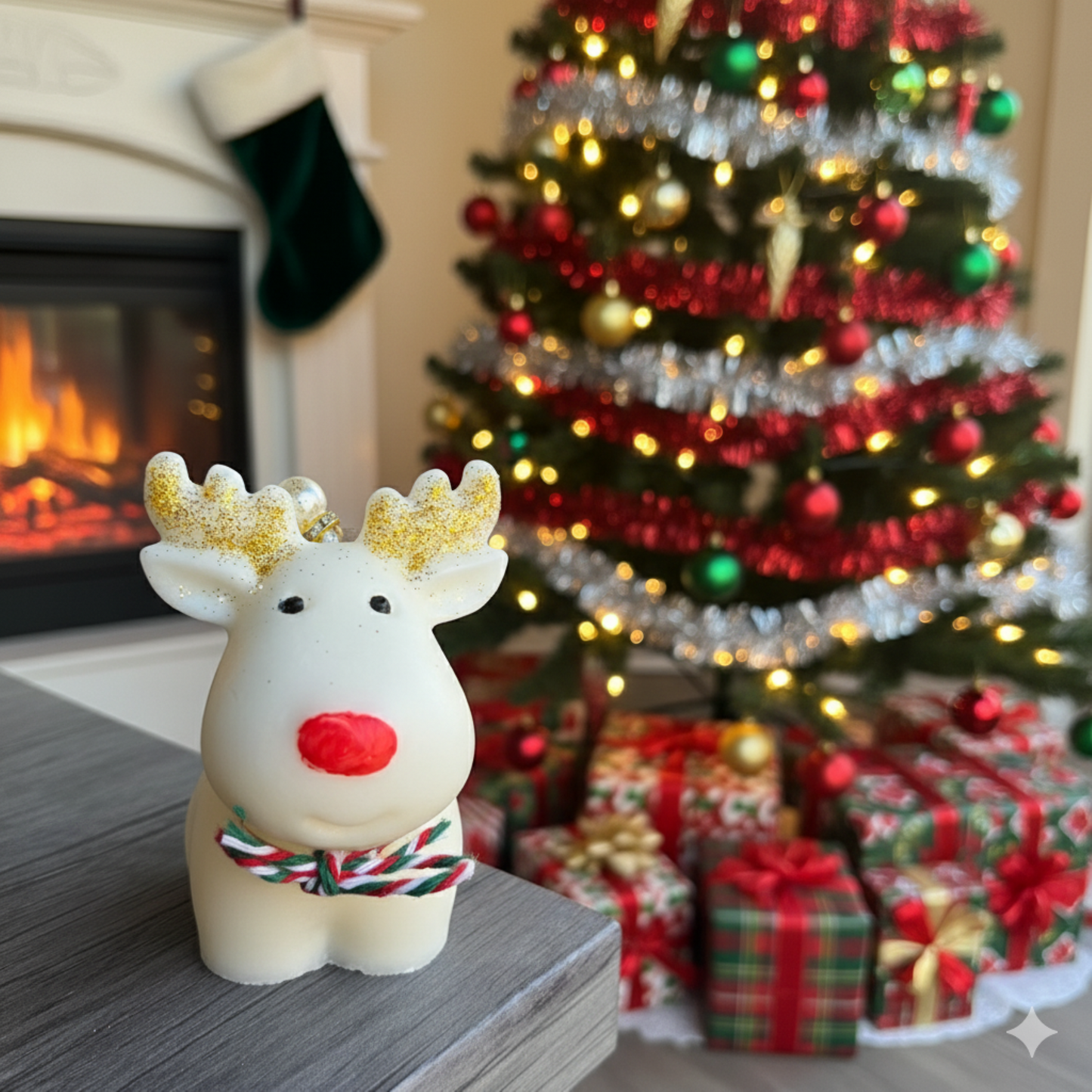 Reindeer Christmas Theme Candle