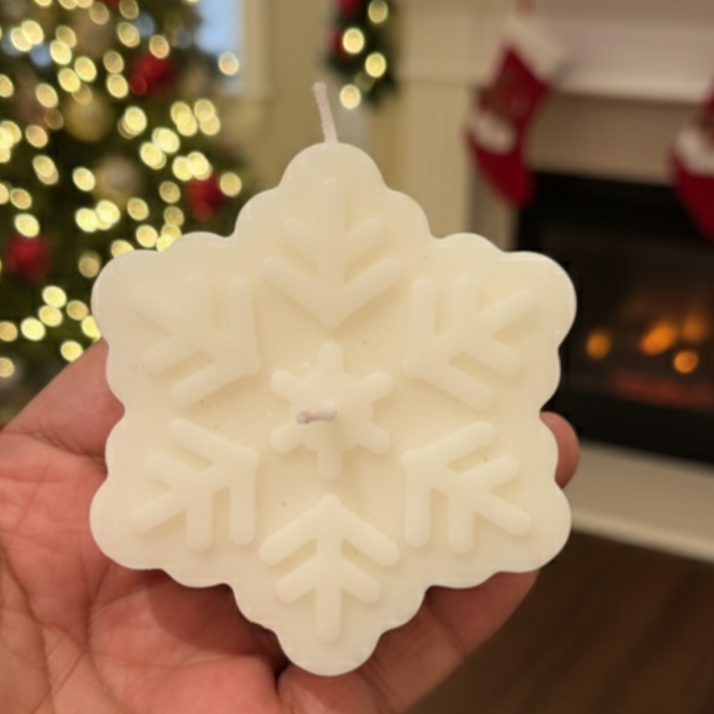 Snowflake Christmas Candle