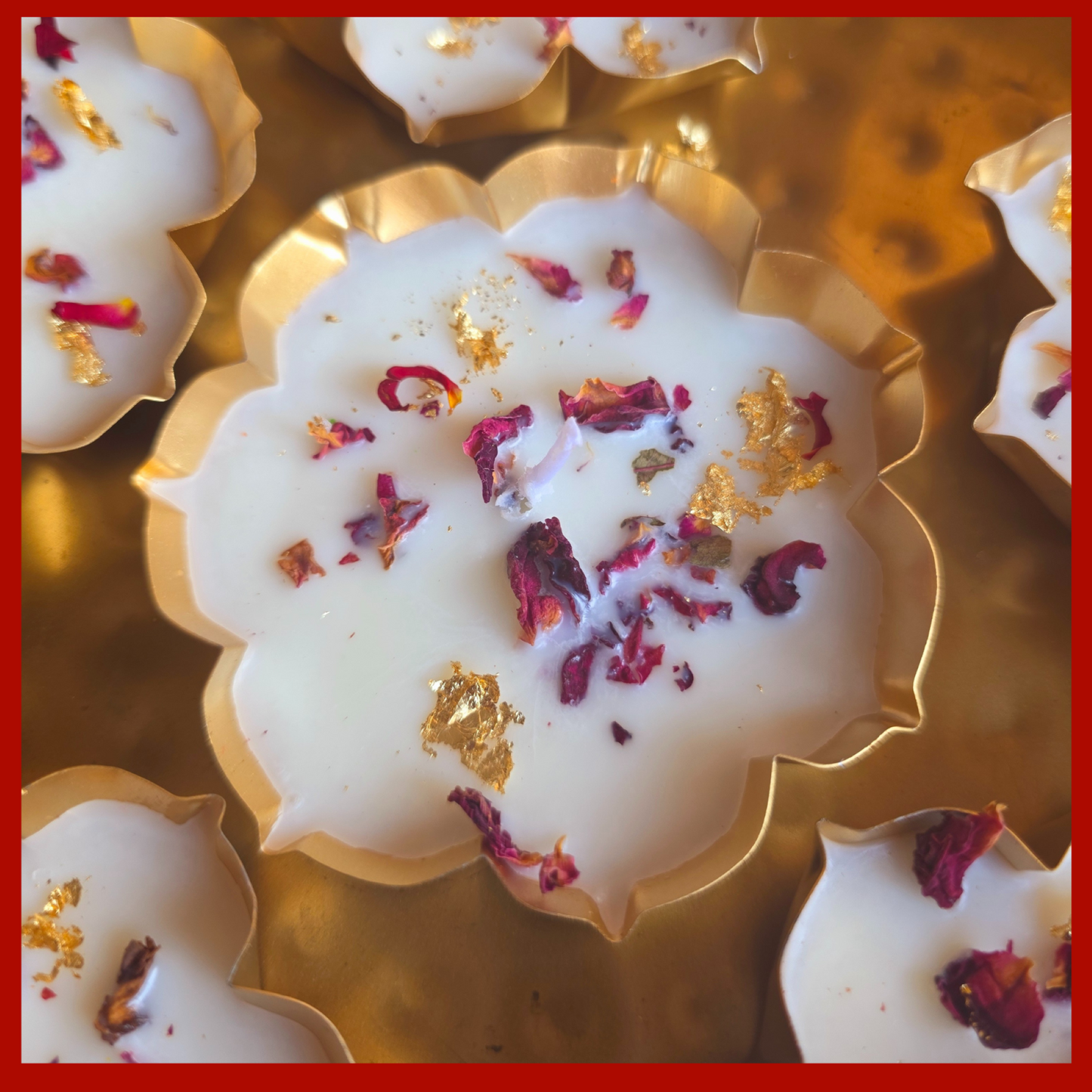 Rose Theme Urli Candle