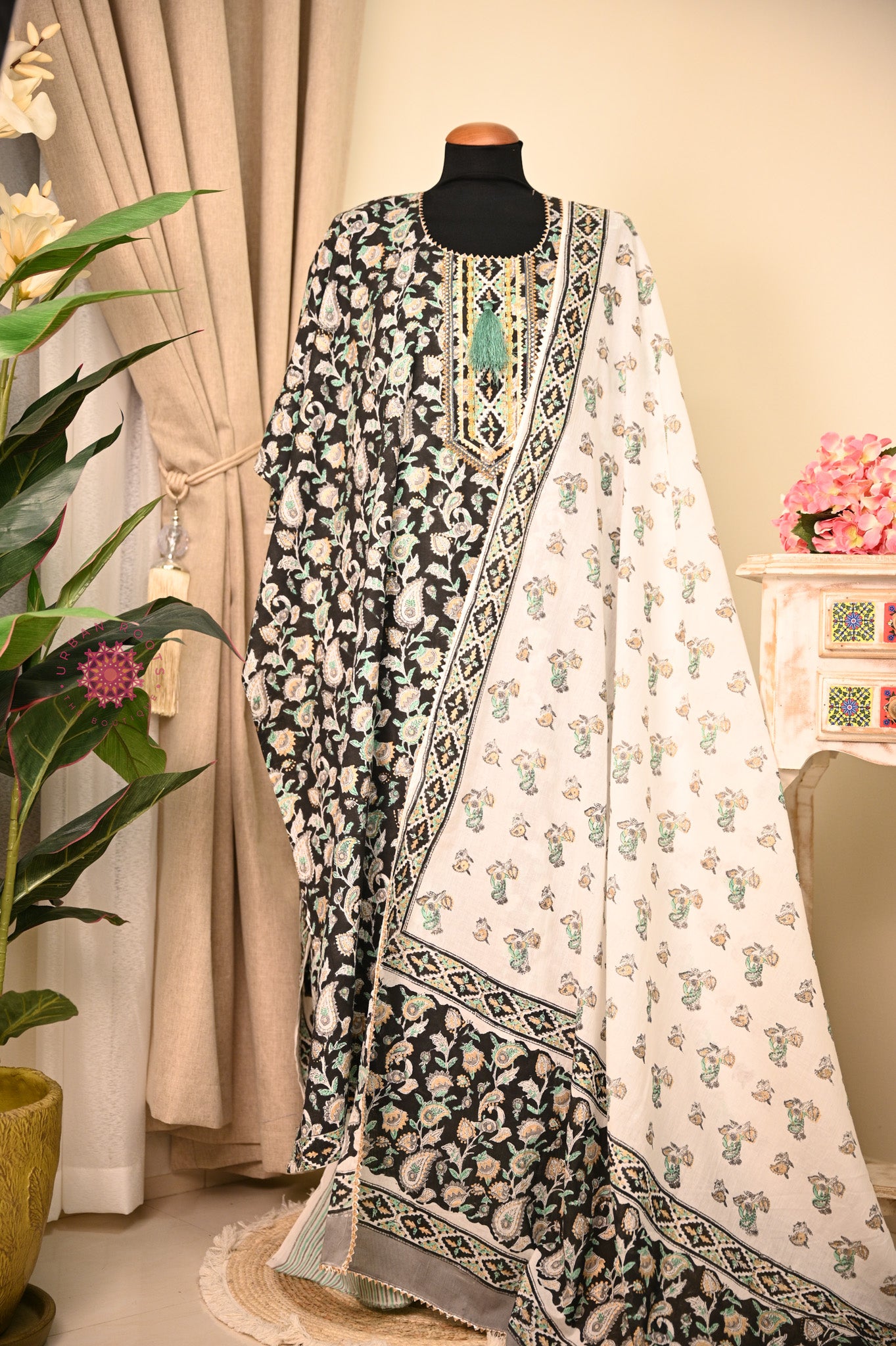 Cotton Hand Block Printed Fabric Set