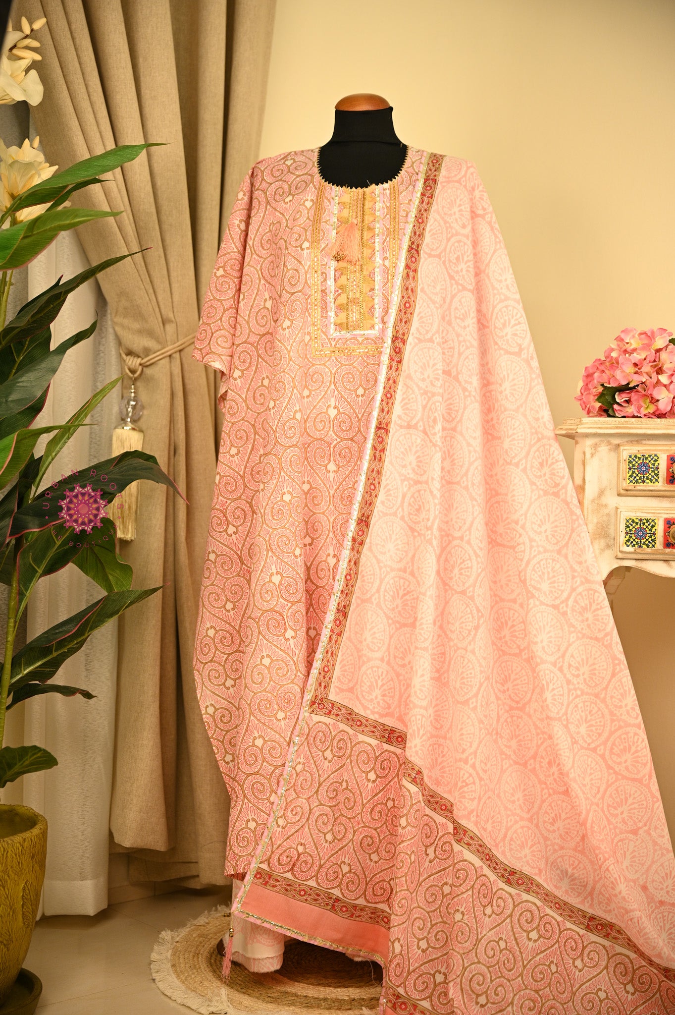 Cotton Hand Block Printed Fabric Set