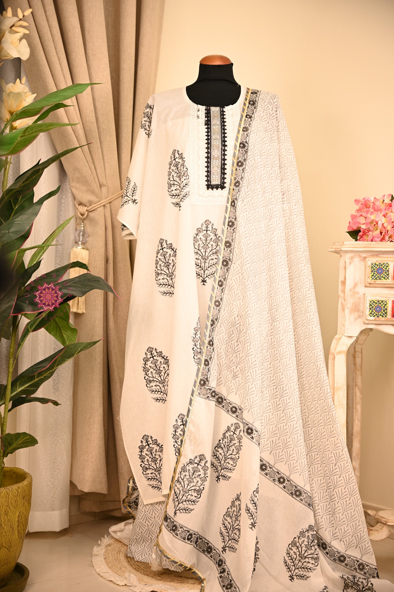 Cotton Hand Block Printed Fabric Set