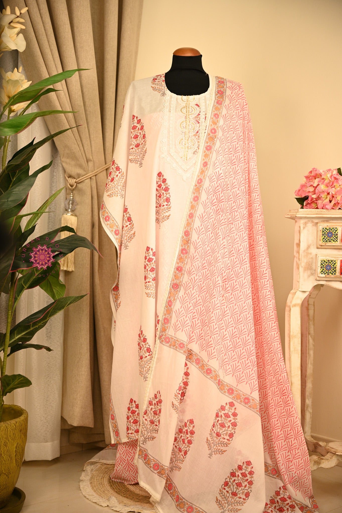 Cotton Hand Block Printed Fabric Set