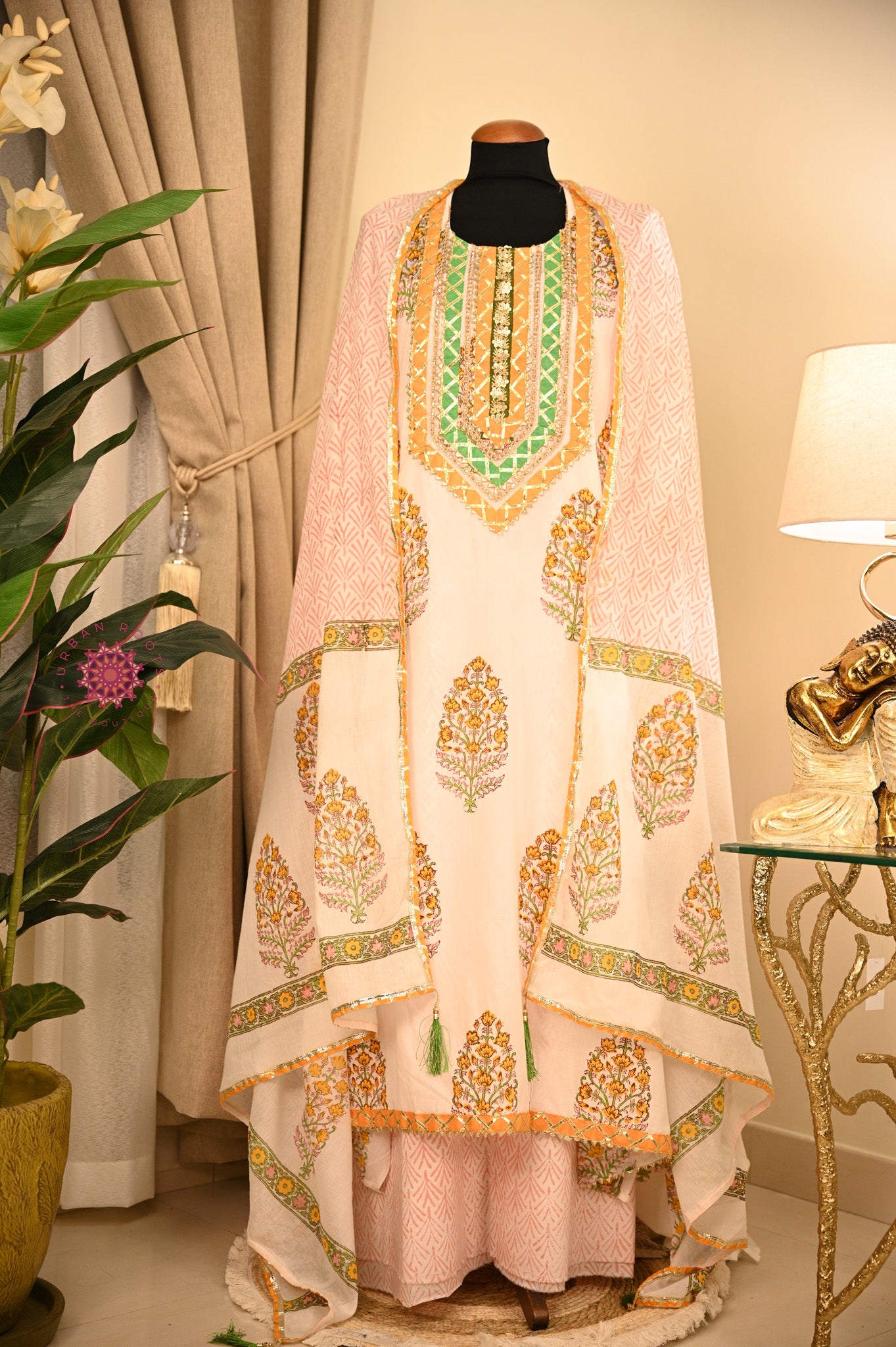 Cotton Hand Block Printed Fabric Set