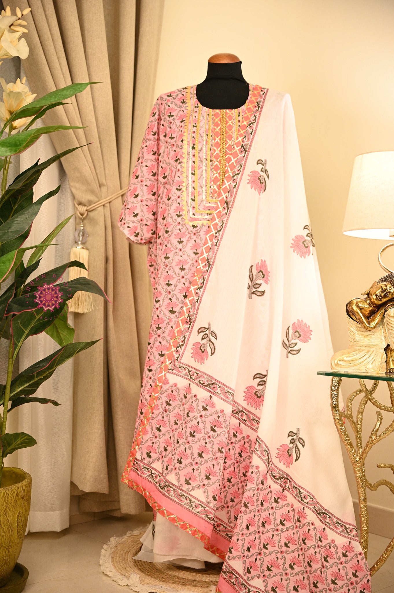 Cotton Hand Block Printed Fabric Set