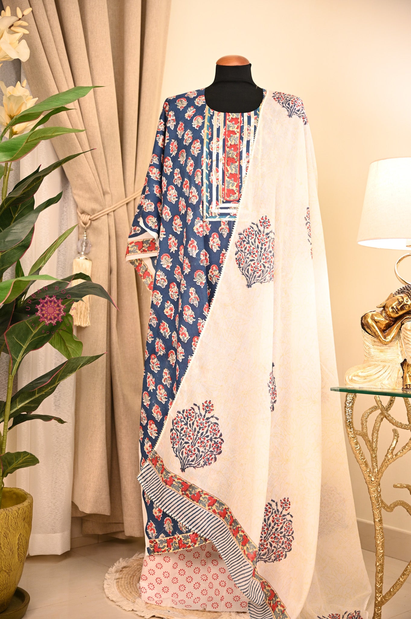 Cotton Hand Block Printed Fabric Set