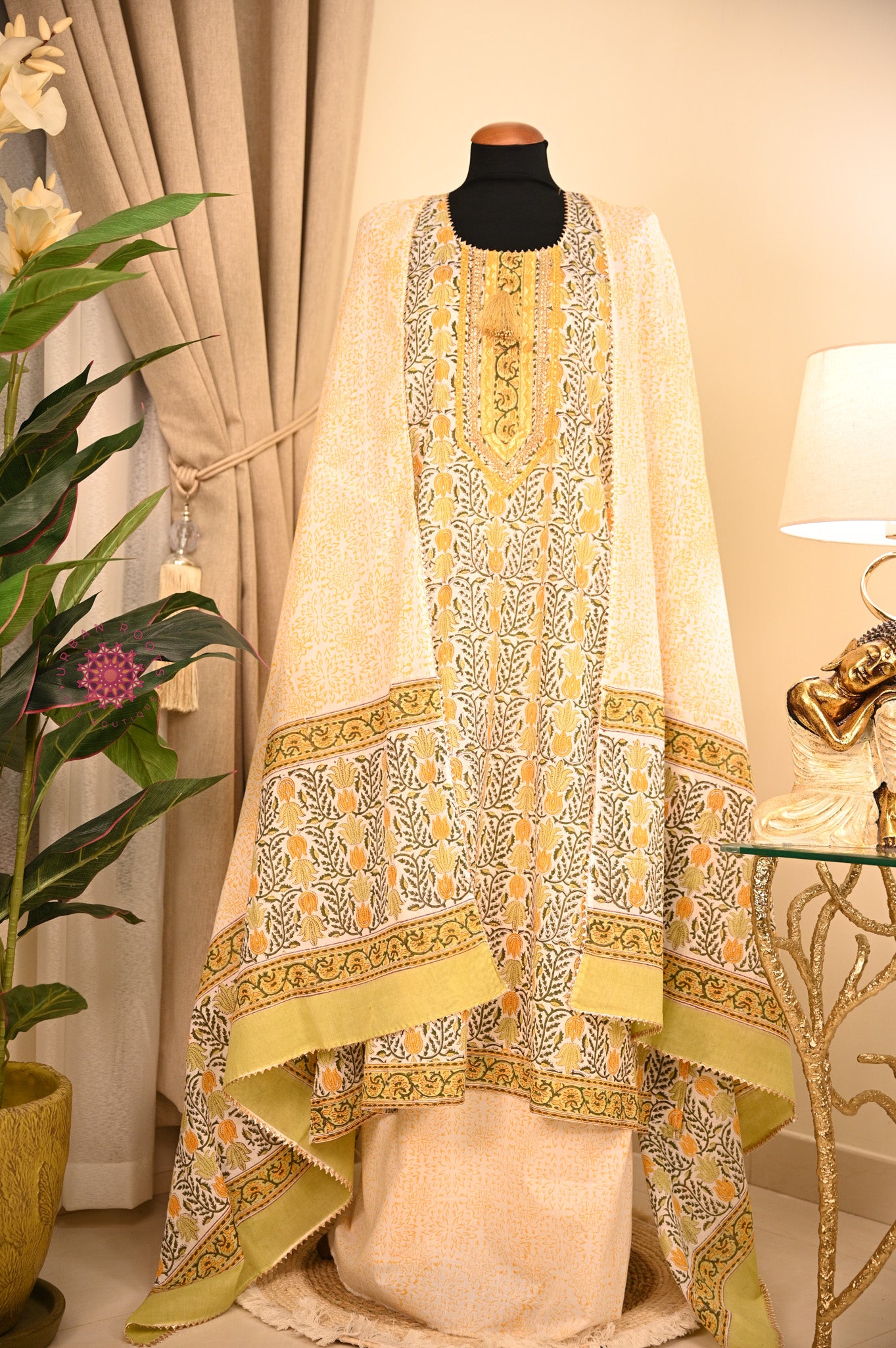 Cotton Hand Block Printed Fabric Set
