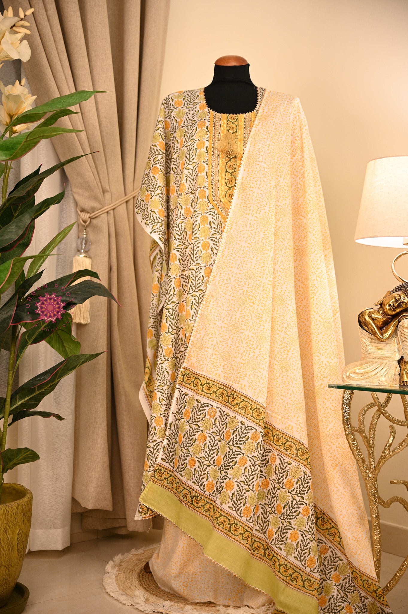 Cotton Hand Block Printed Fabric Set