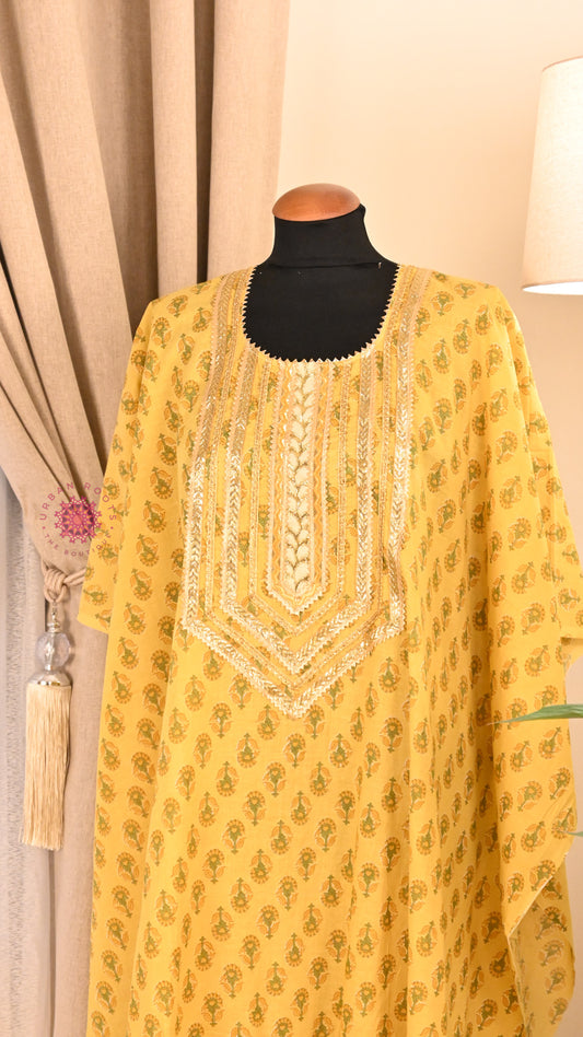 Cotton Hand Block Printed Kurti Fabric