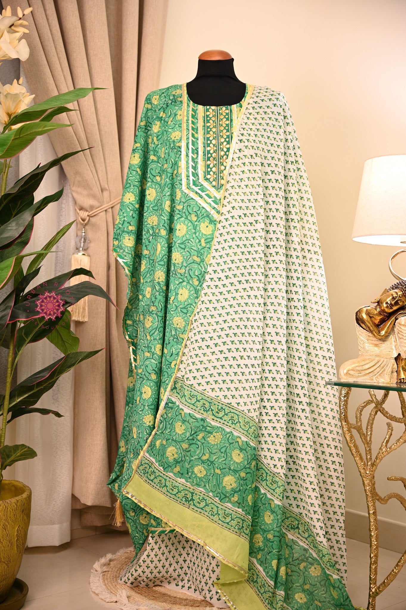 Cotton Hand Block Printed Fabric Set