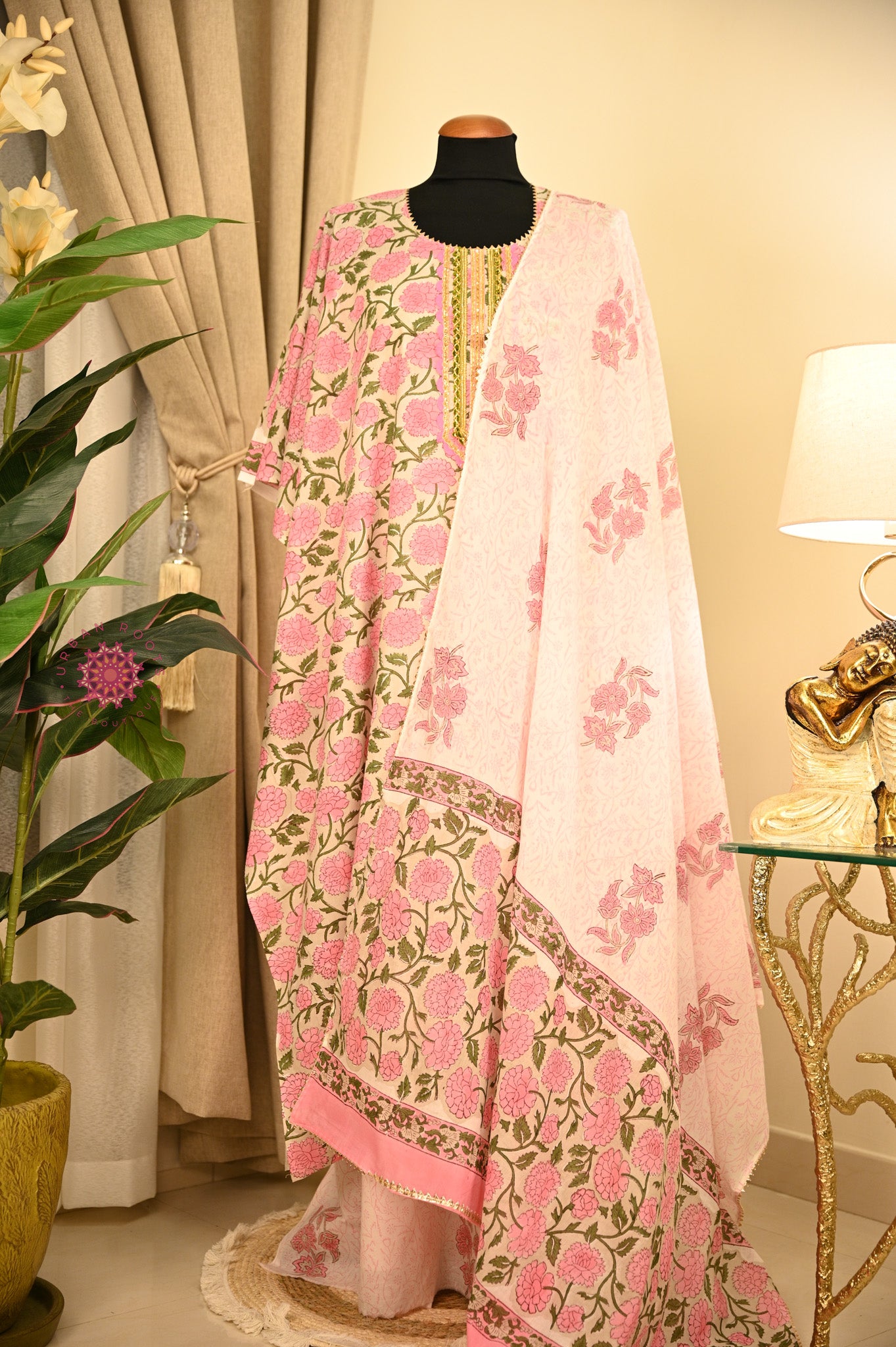 Cotton Hand Block Printed Fabric Set