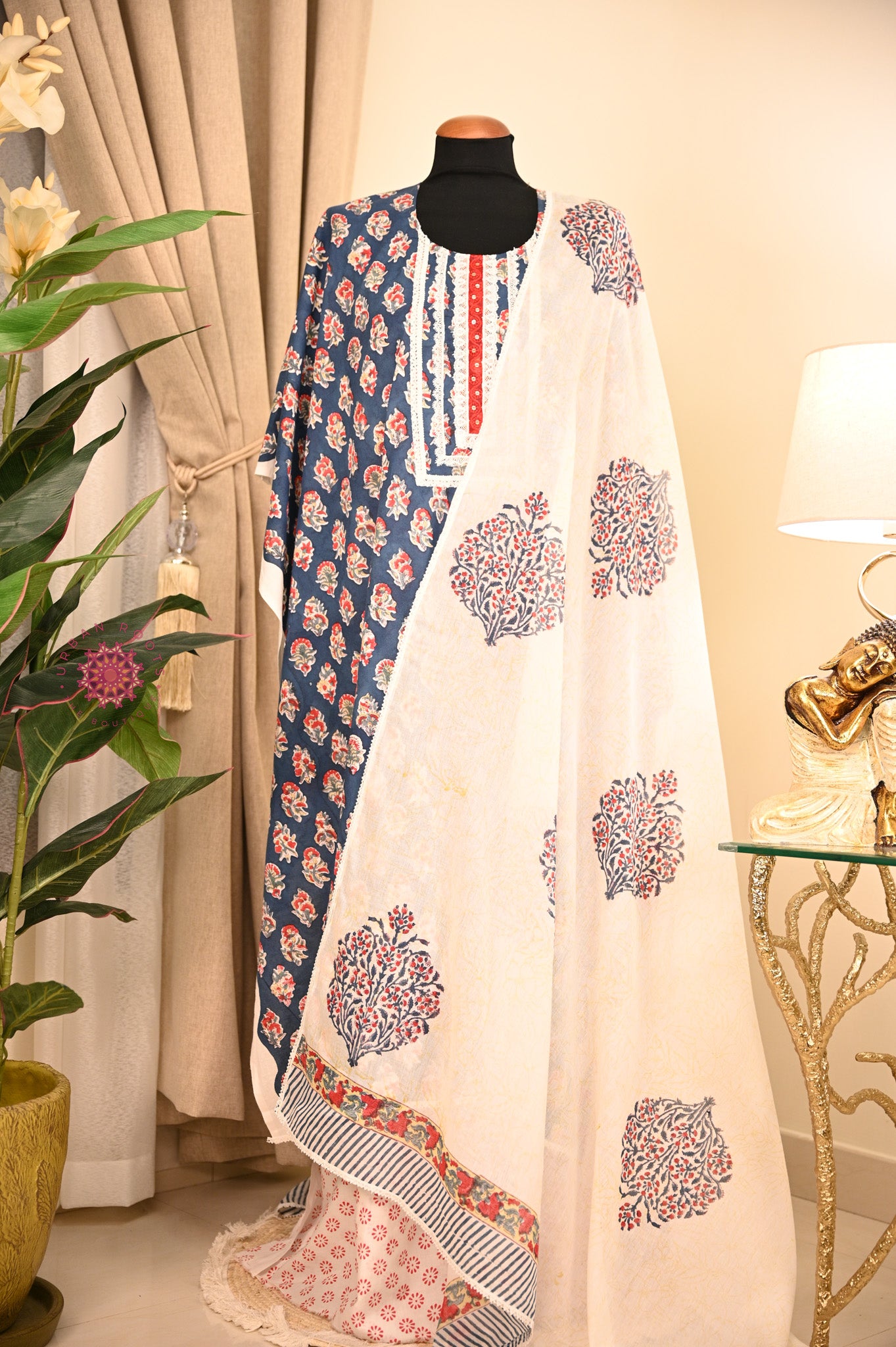 Cotton Hand Block Printed Fabric Set