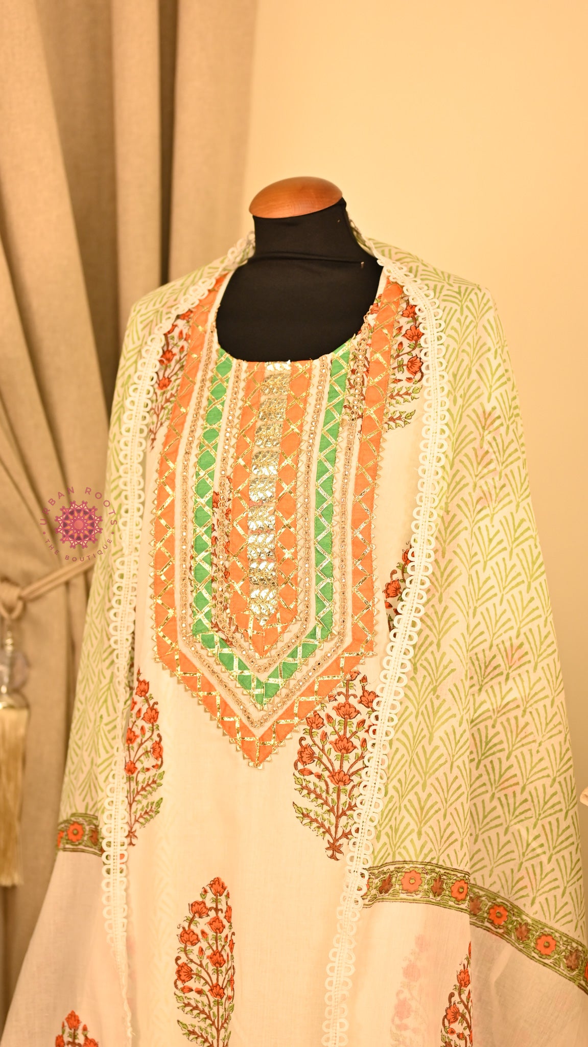 Cotton Hand Block Printed Fabric Set