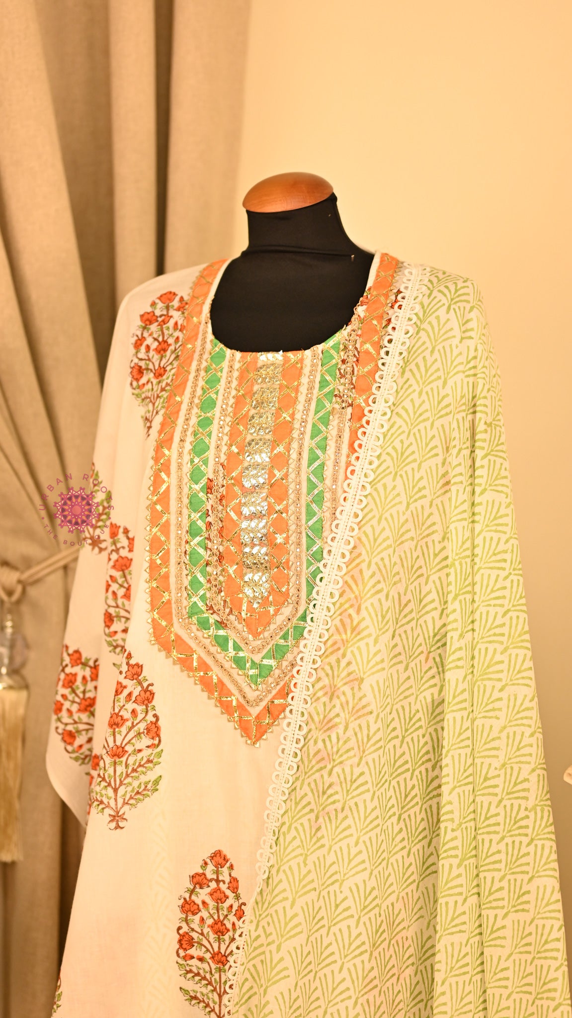 Cotton Hand Block Printed Fabric Set