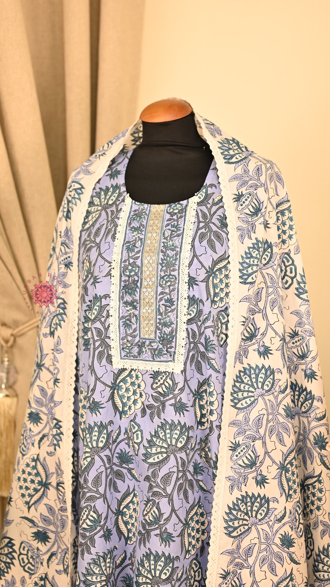 Cotton Hand Block Printed Fabric Set
