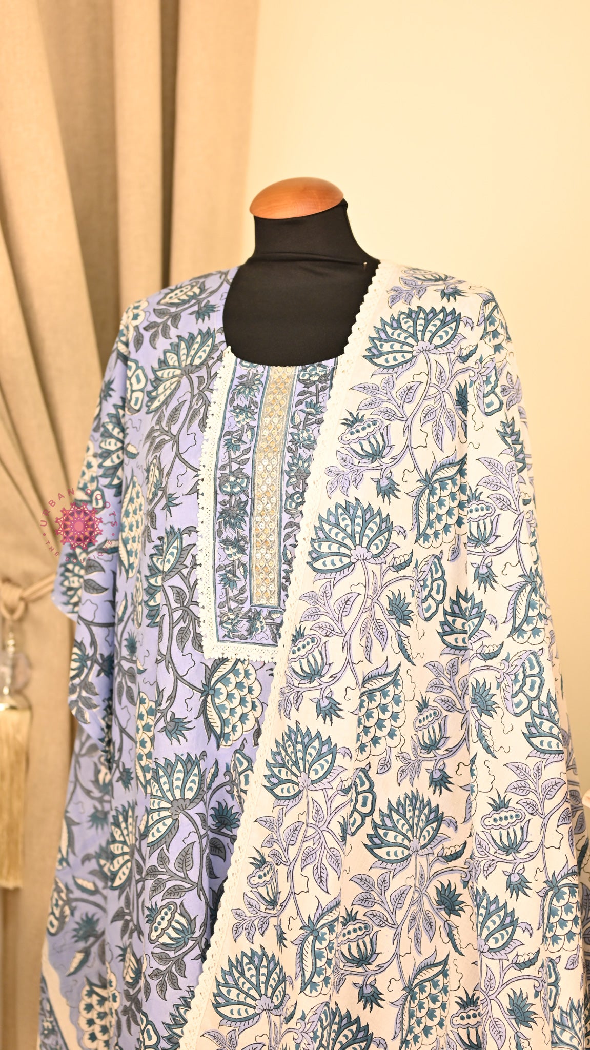 Cotton Hand Block Printed Fabric Set