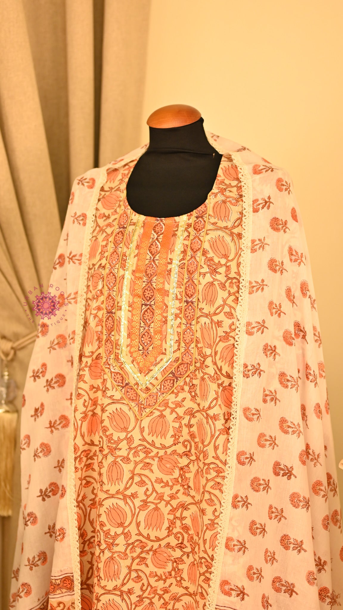 Cotton Hand Block Printed Fabric Set