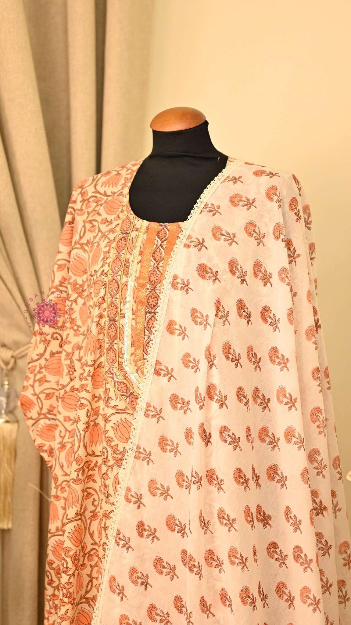 Cotton Hand Block Printed Fabric Set