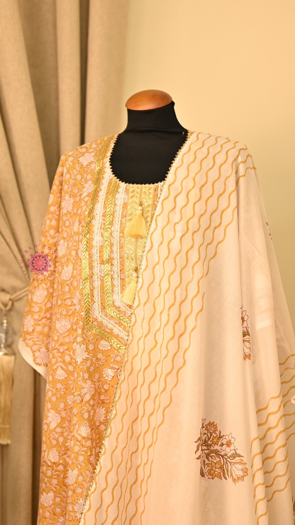 Cotton Hand Block Printed Fabric Set