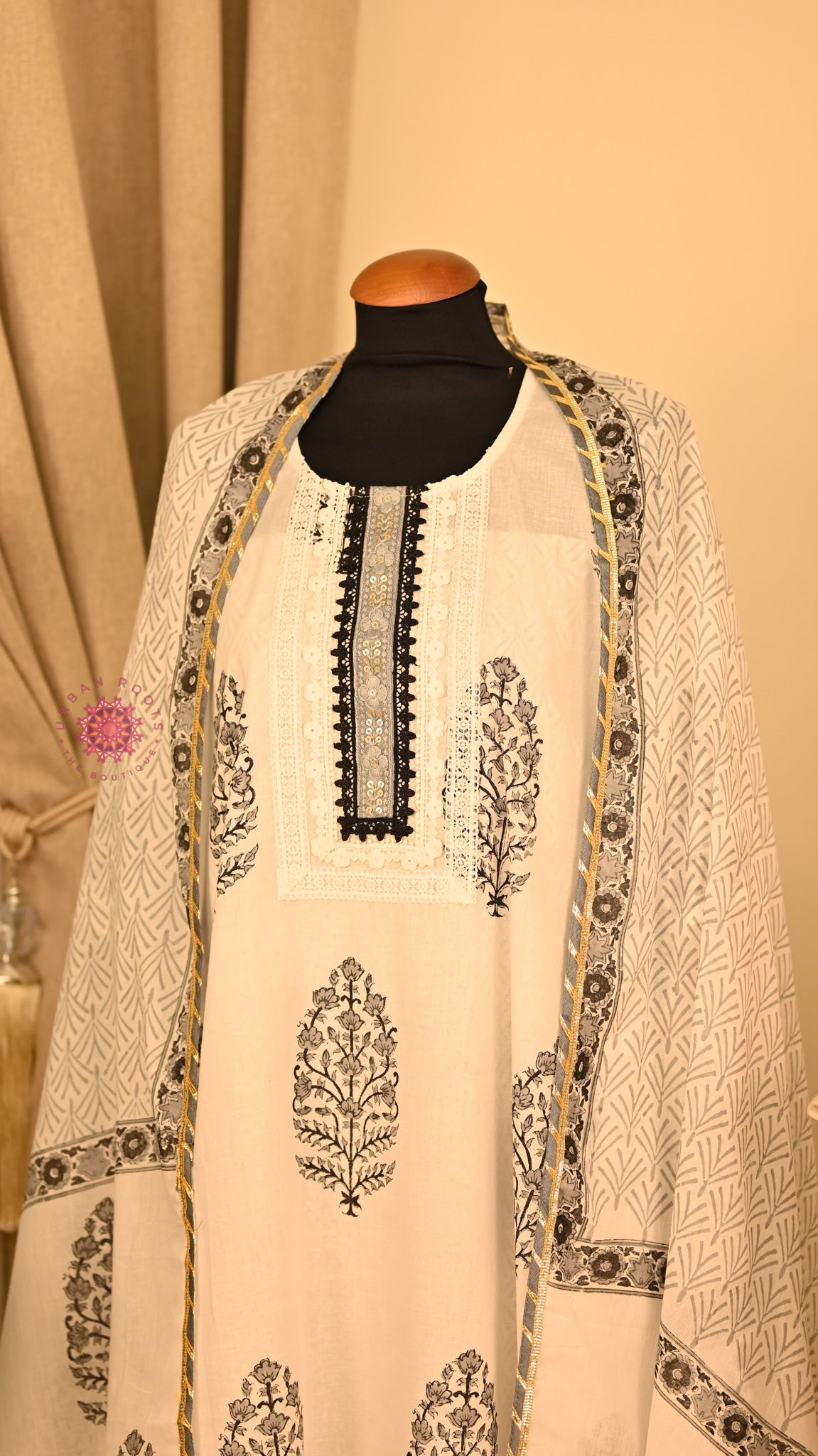 Cotton Hand Block Printed Fabric Set