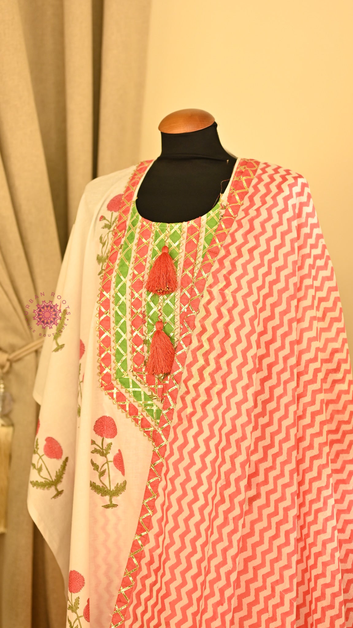 Cotton Hand Block Printed Fabric Set
