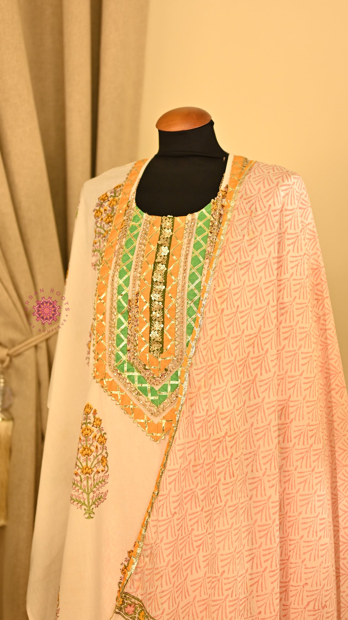 Cotton Hand Block Printed Fabric Set