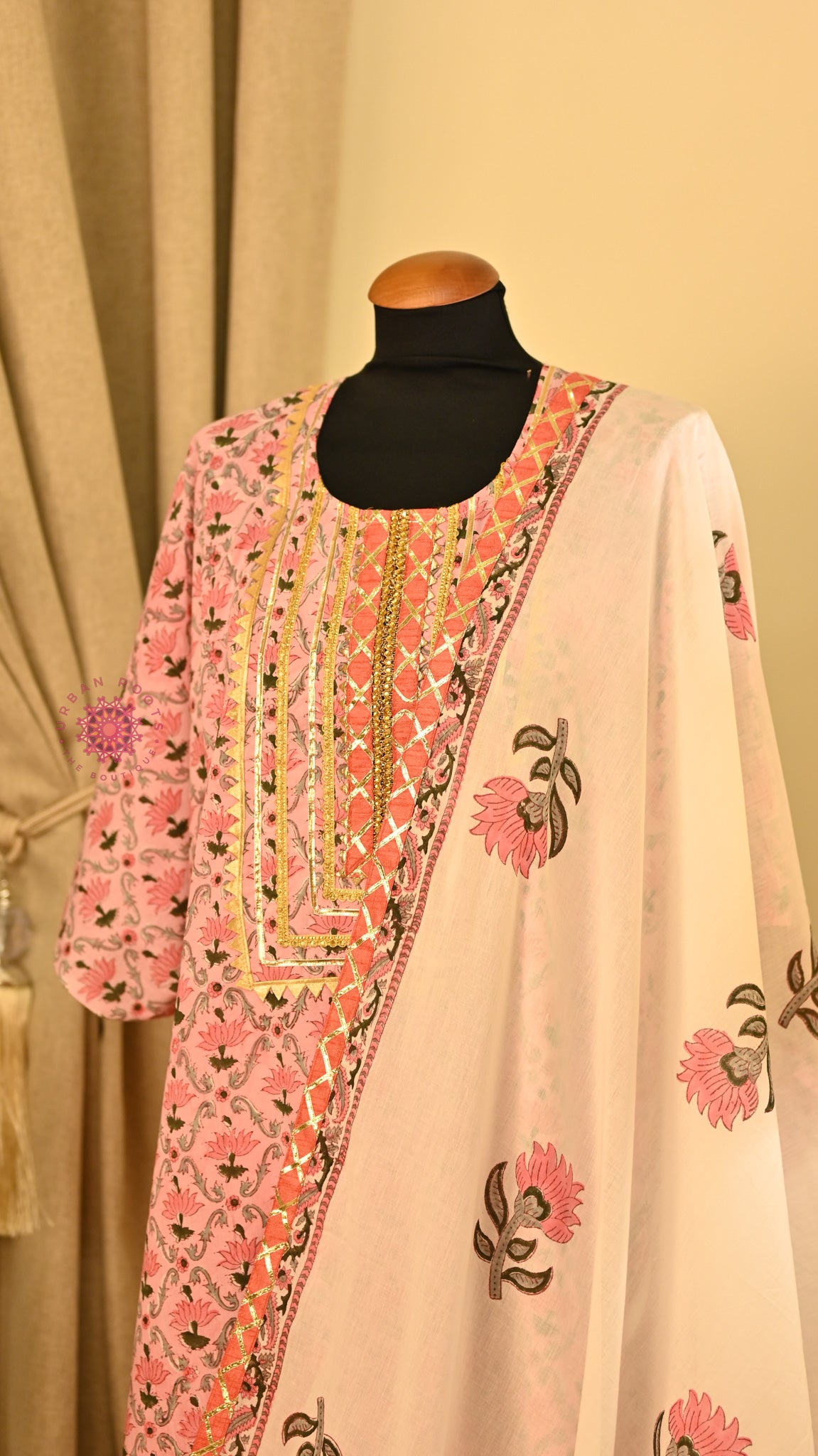 Cotton Hand Block Printed Fabric Set