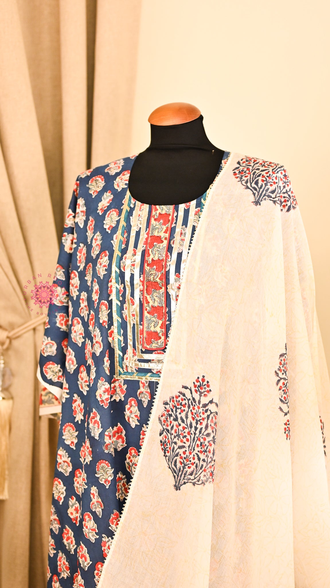 Cotton Hand Block Printed Fabric Set