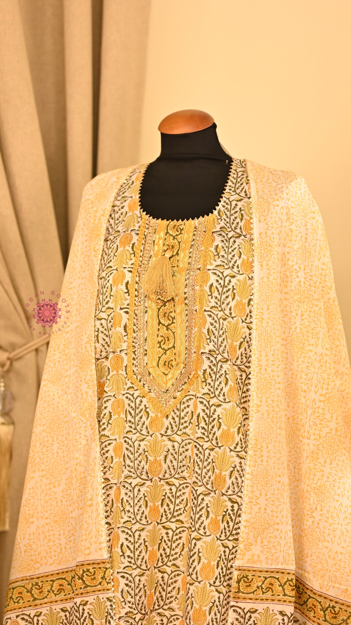 Cotton Hand Block Printed Fabric Set