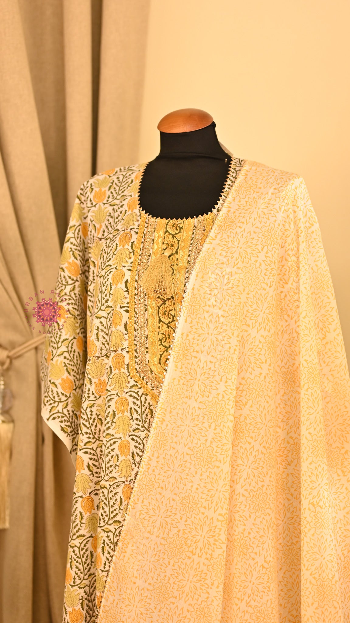 Cotton Hand Block Printed Fabric Set