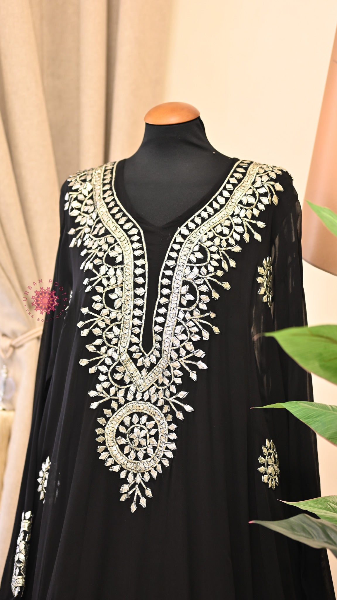Georgette Anarkali With Hand Gota Work