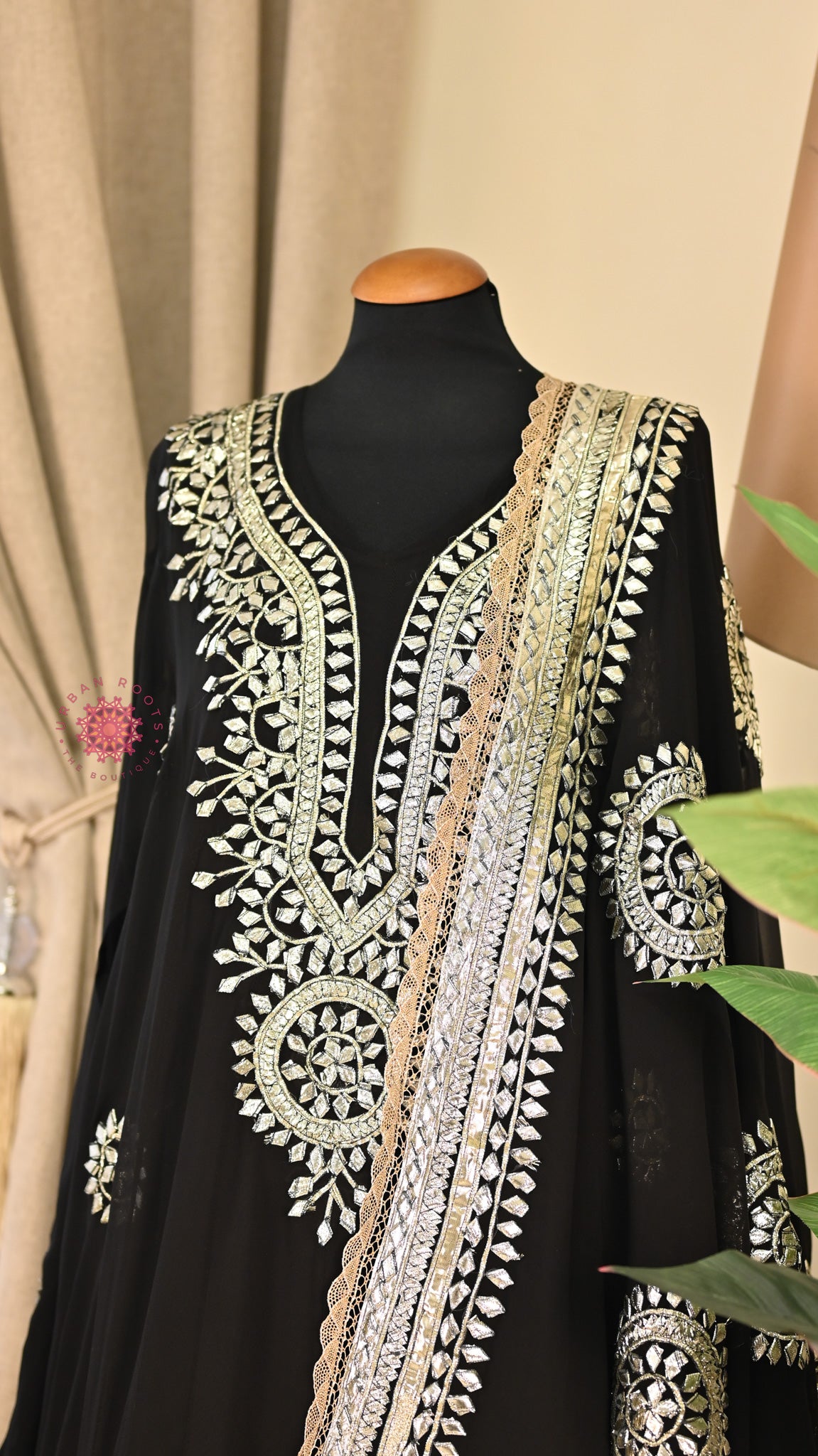 Georgette Anarkali With Hand Gota Work