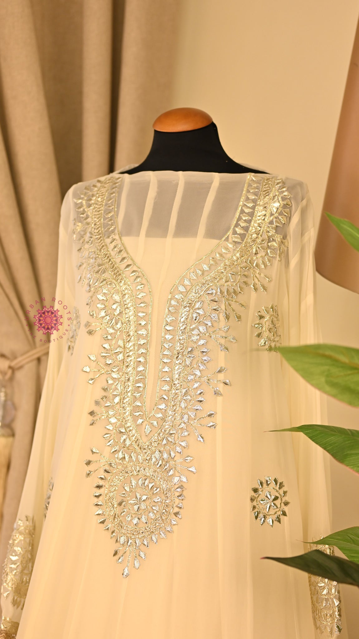 Georgette Anarkali With Hand Gota Work