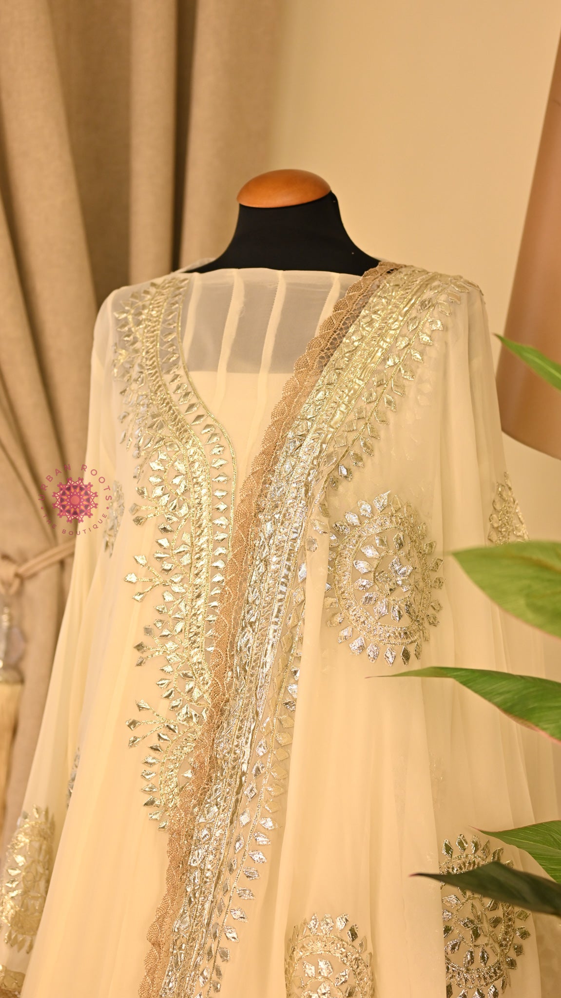 Georgette Anarkali With Hand Gota Work