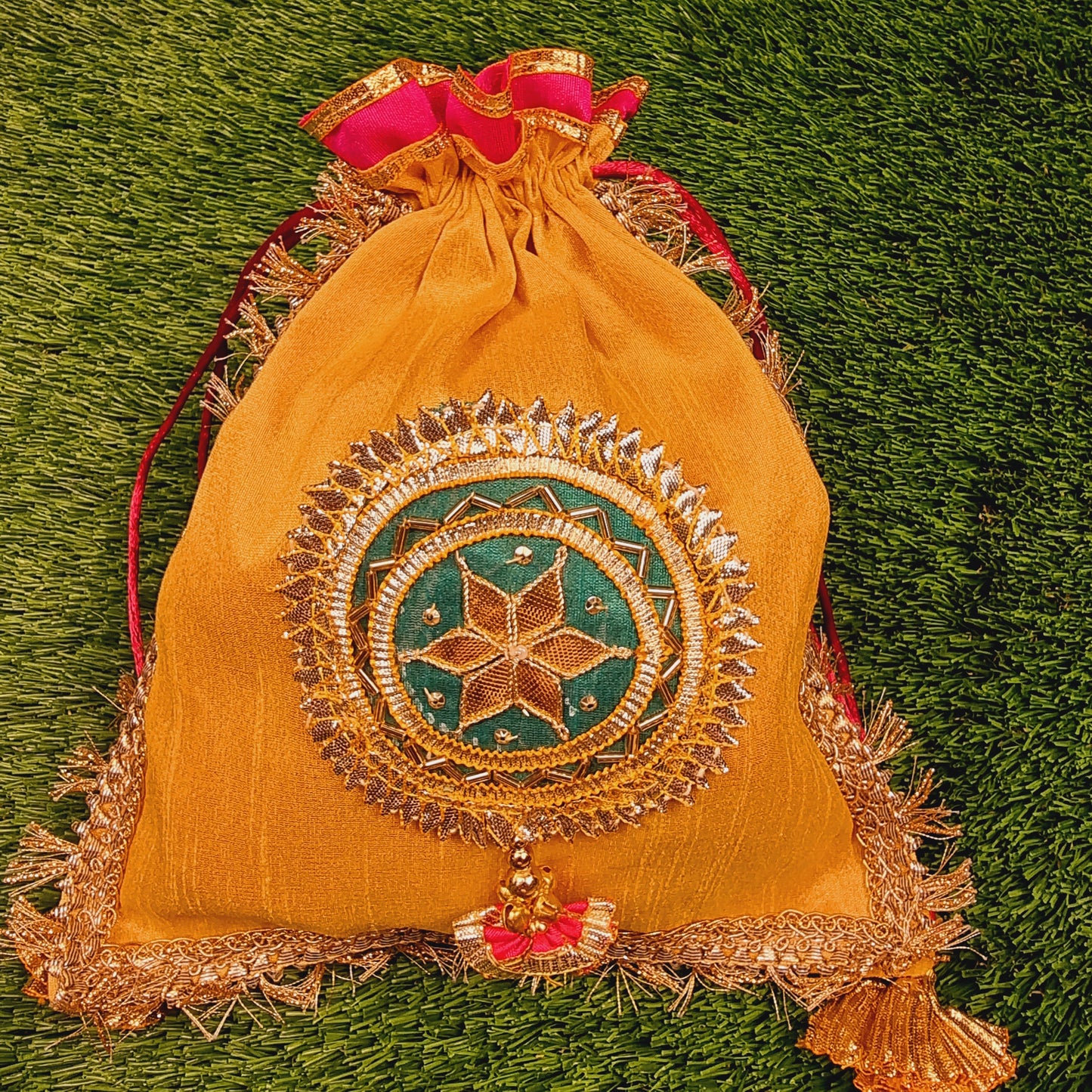 Gota Potli Gifting Bag Yellow