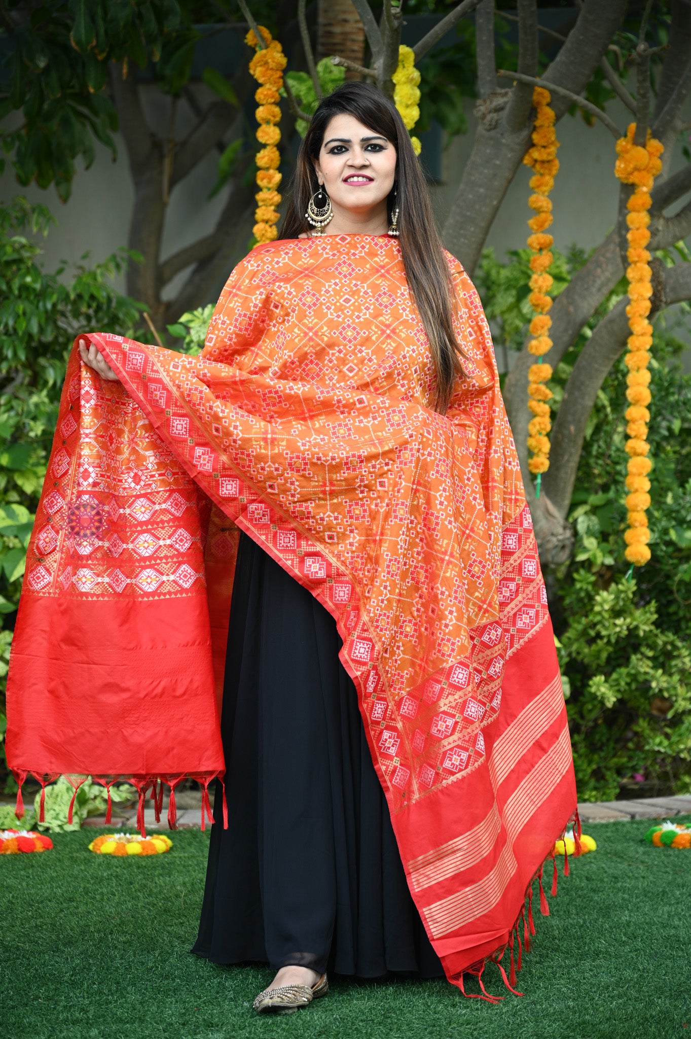 Patola Silk Dupatta - Urban Roots