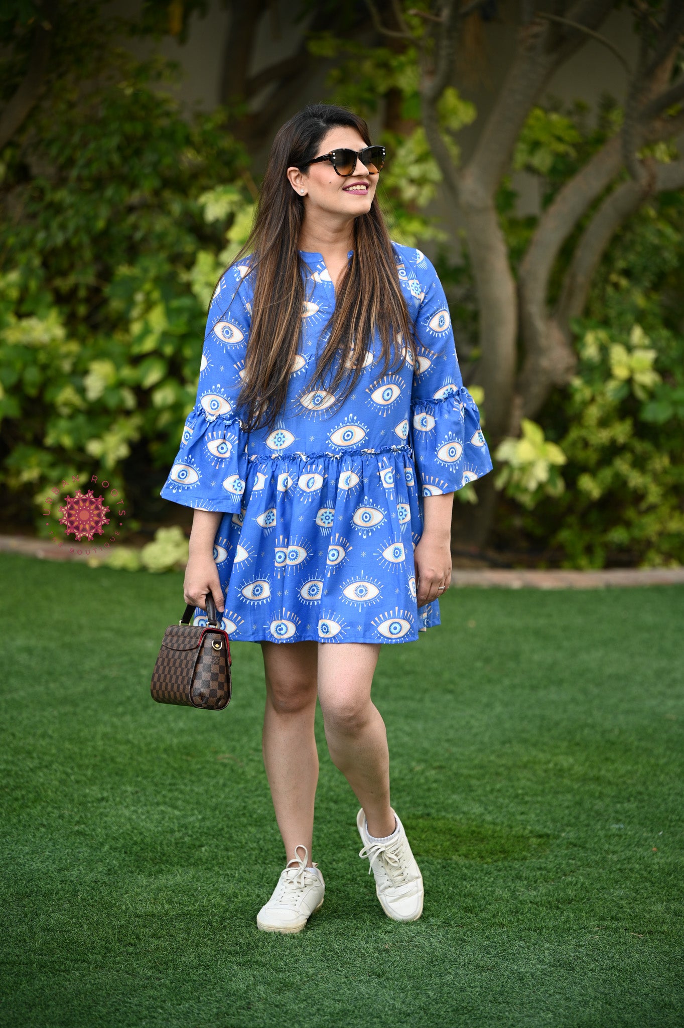 Evil Eye Printed Dress - Urban Roots