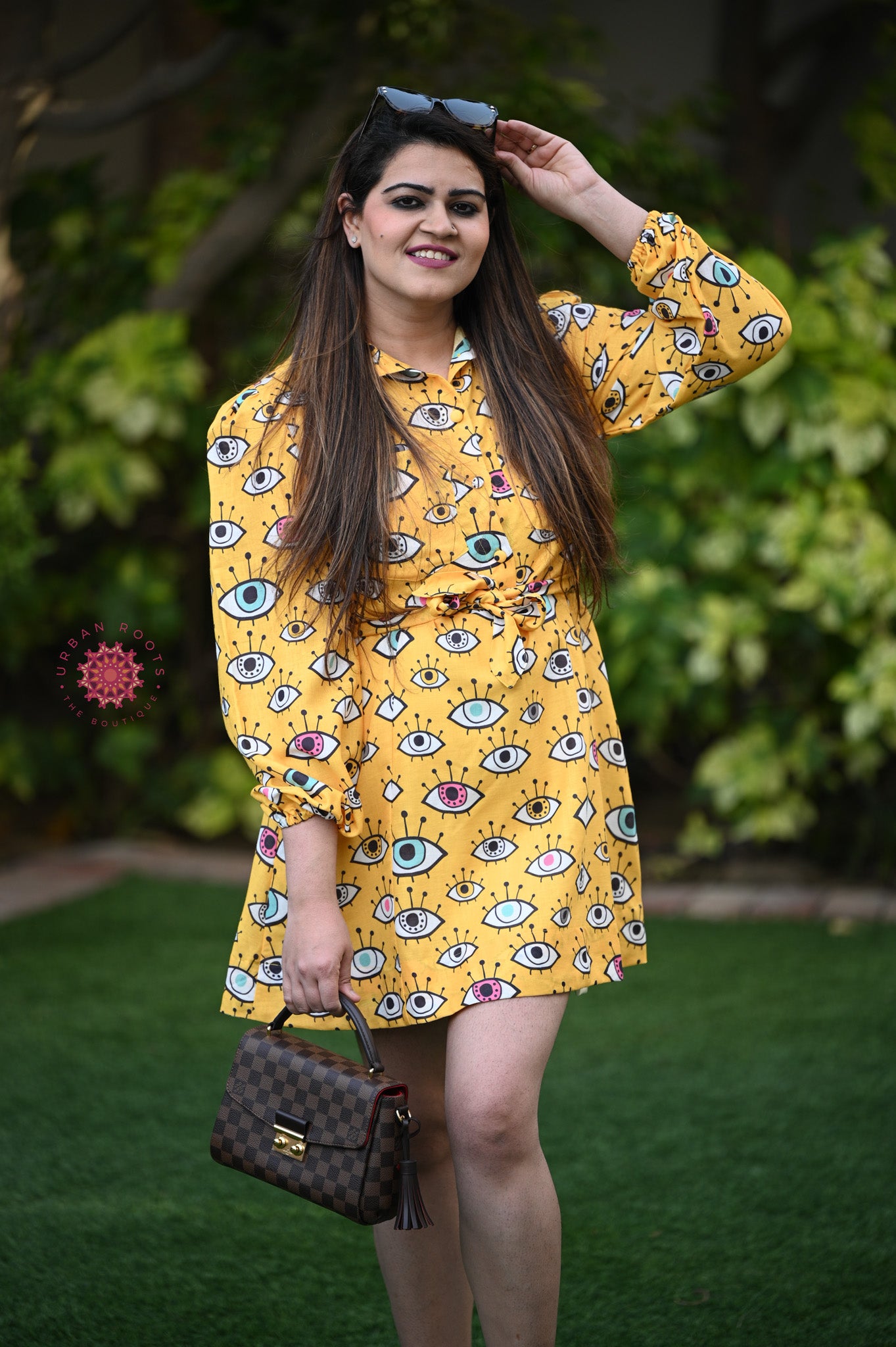 Evil Eye Printed Dress - Urban Roots