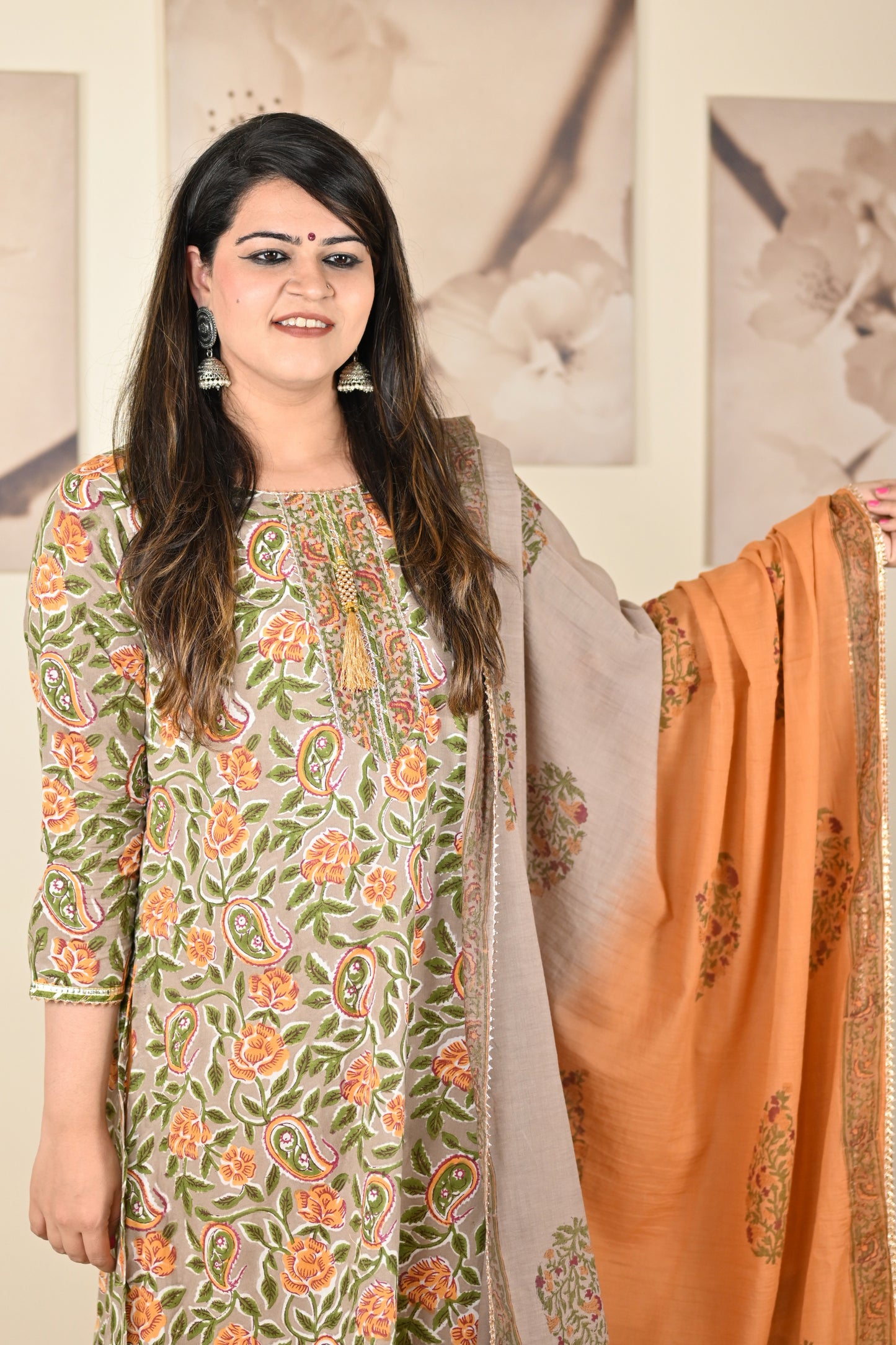 Hand Block Printed Stitched Sharara - Urban Roots