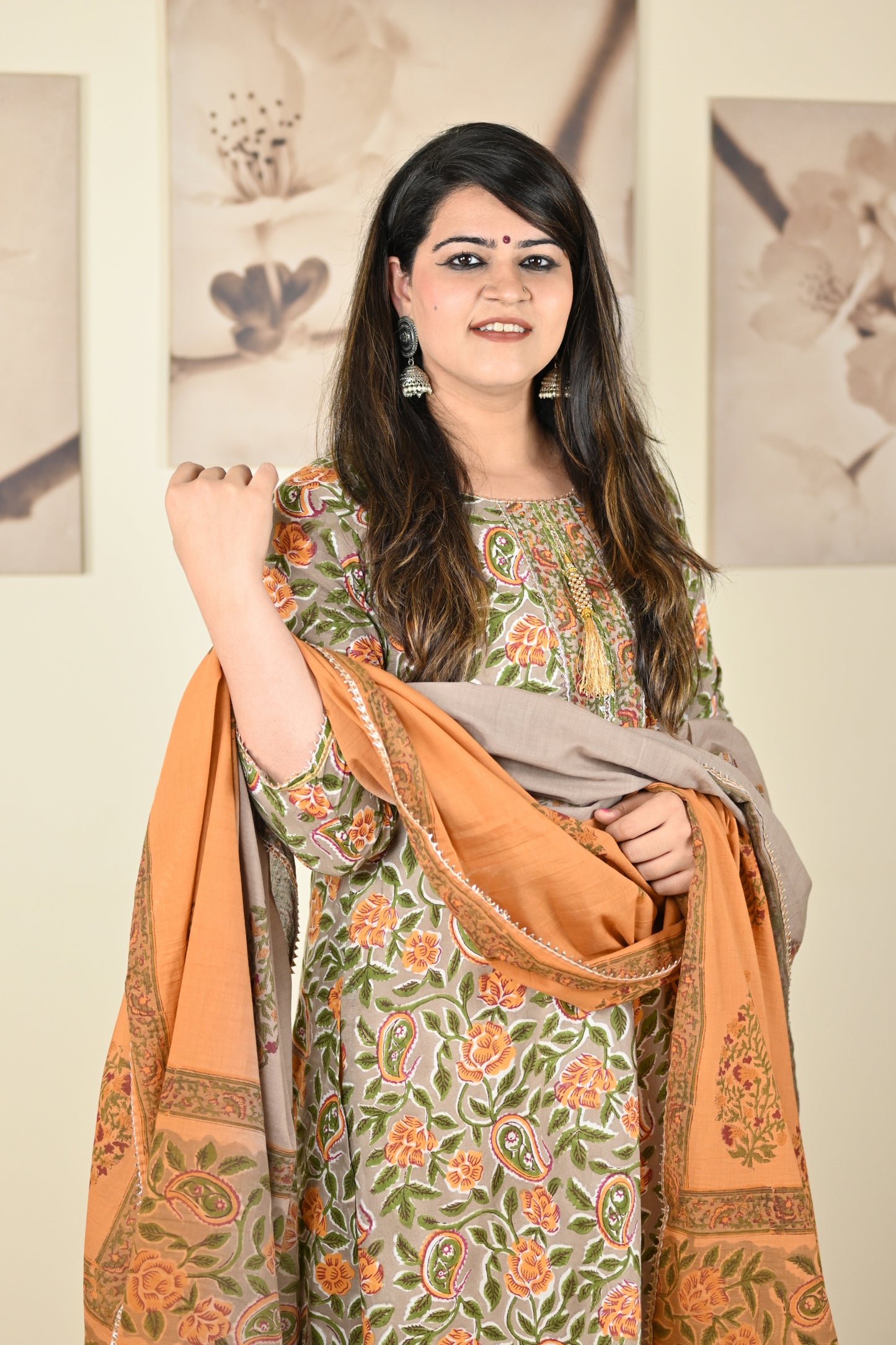 Hand Block Printed Stitched Sharara - Urban Roots