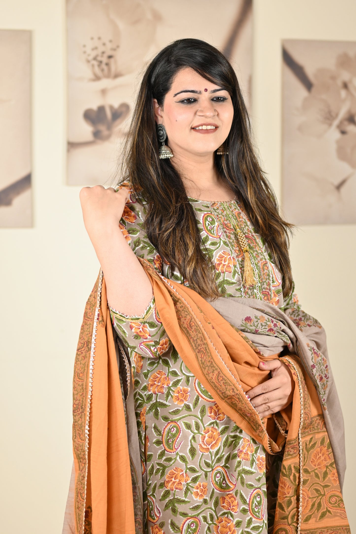 Hand Block Printed Stitched Sharara - Urban Roots