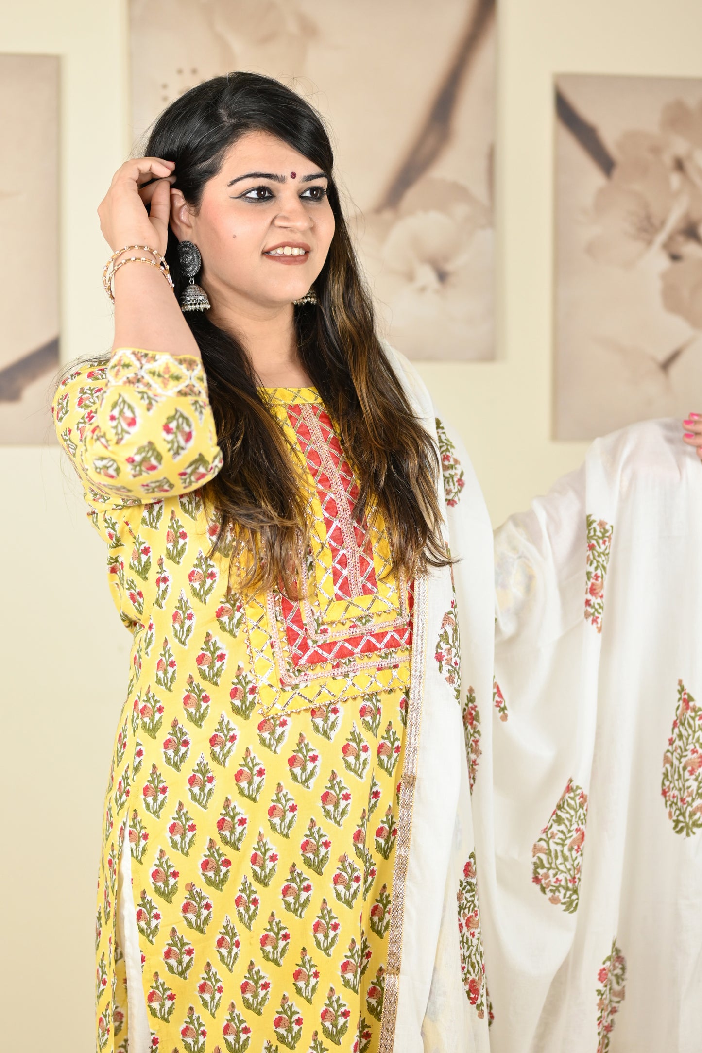 Hand Block Printed Stitched Straight Suit - Urban Roots