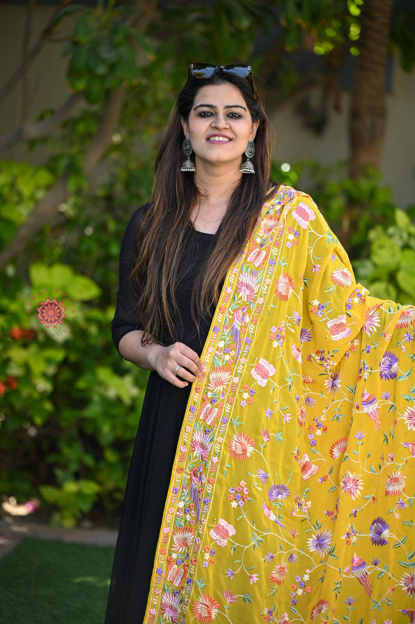 Parsi Gara Embroided Georgette Dupatta