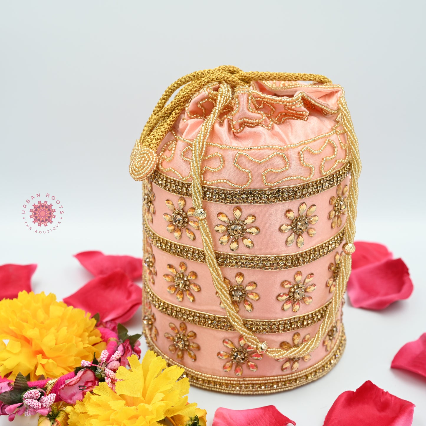 Festive Hand Potli / Hand Purse Pink - Urban Roots