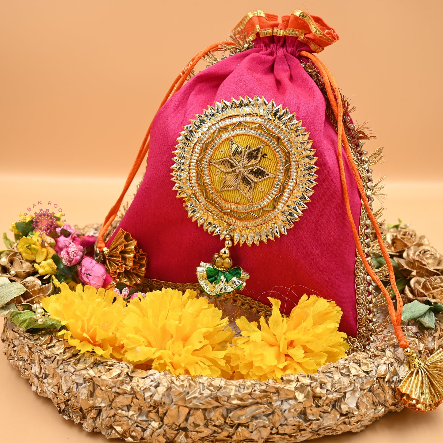 Gota Potli Gifting Bag Pink - Urban Roots