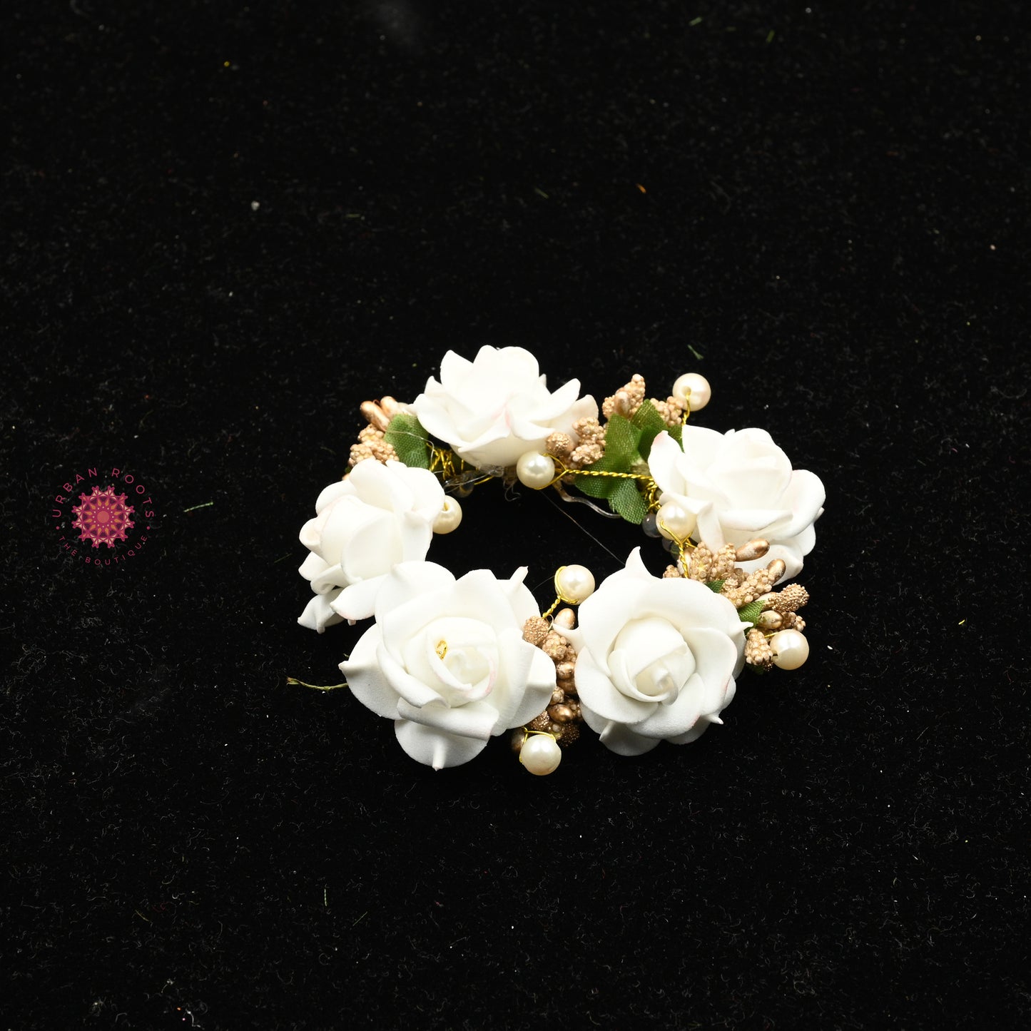 Floral Hair Bun Gajra White - Urban Roots