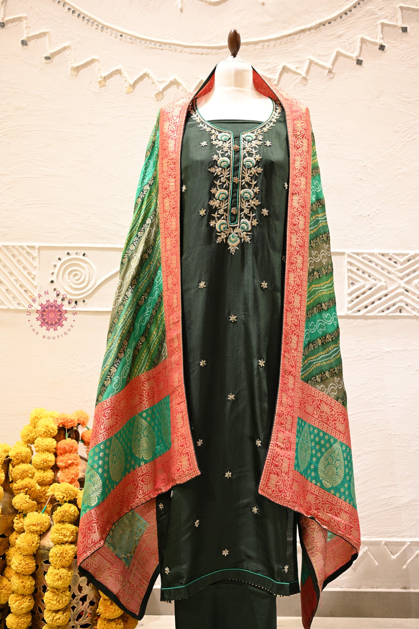 Festive Suit With Silk Dupatta - Urban Roots