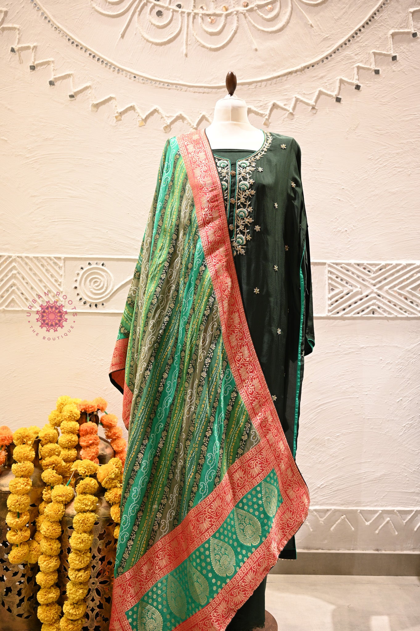 Festive Suit With Silk Dupatta - Urban Roots