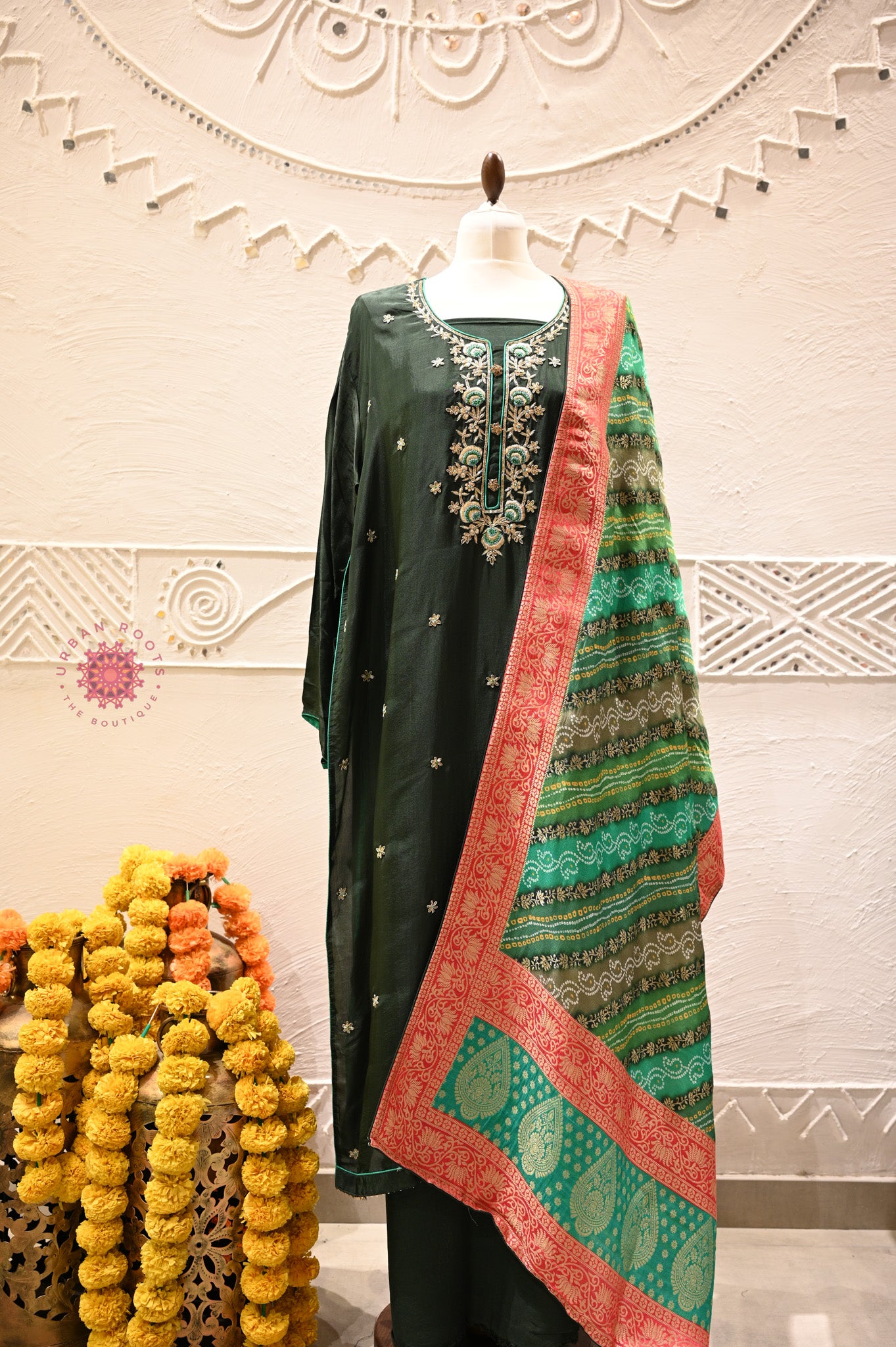 Festive Suit With Silk Dupatta - Urban Roots
